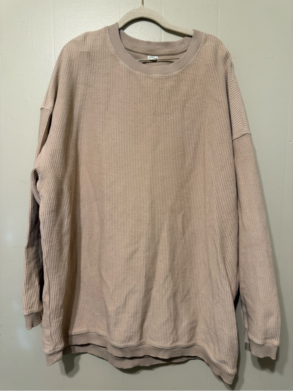 Aerie Women's Oversized Waffle Knit Crewneck Sweater - Dusty Rose